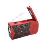 捷骜 手摇充电手电筒收音机 日本应急防灾具备手摇自发电手动收音机多功能太阳能充电宝灯消防户外露营灯 警报/收音机/太阳能双灯/手摇充电-红色【现货】