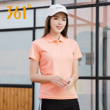 361度 短袖t恤女春夏季新款polo衫361女装官网透气舒适运动短t上衣女R 亮光粉 M