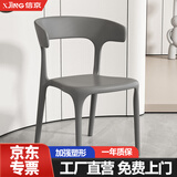 信京牛角椅子靠背网红书桌椅家用客厅餐椅塑料懒人休闲简约加厚办公椅