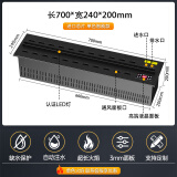 烨斯特3d智能雾化壁炉嵌入式电子壁炉欧式装饰电视柜背景仿真火焰加湿器 超长火焰智能注水款700mm