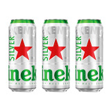 喜力星银500ml*3听 喜力啤酒Heineken Silver