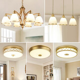 格蕴美式吊灯客厅灯现代简约大气卧室餐厅灯北欧铁艺欧式家用灯饰灯具 套餐3(五件套 3室2厅)