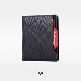 BABAMA【生日礼物】牛皮男士钱包小众潮牌短款零钱包情侣钱夹青年卡包 黑色