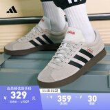 adidas「T头鞋」VL COURT 2.0复古休闲板鞋德训鞋阿迪达斯轻运动 灰色/黑色/红色 38.5