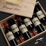 归星法国原瓶进口葡萄酒750ml*6 波亚克村庄级AOC红酒整箱礼盒礼品