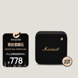 MARSHALL(马歇尔)WILLEN II 音箱便携式2代无线蓝牙家用户外防尘防水续航小音响 黑金色