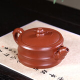 月壶茗清宜兴紫砂壶名家纯手工茶壶原矿紫泥一壶两杯家用茶具套装竹段壶 底槽青款