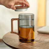 忆壶茶（YIHUTEA） 玻璃茶杯茶水分离水杯带过滤泡茶杯办公室耐热茶具喝绿茶杯子 【月牙过滤】君茗杯550ML