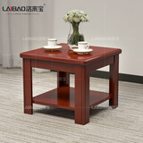 洛来宝公茶几双层茶几木质方茶几配套沙发茶几组合 茶几桌 60*60*45cm