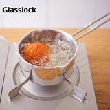 Glasslock小奶锅304不锈钢宝宝辅食锅家用婴儿小煮锅煎煮汤锅带盖 奶锅赠不锈钢蒸笼 16cm