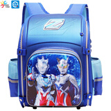 衣斯贝娜（yisibeina）奥特曼书包小学生男童1-3年级幼儿园书包男孩轻便减负防水双肩包 赛罗天蓝色（幼儿园到3年级）