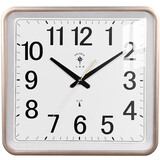 北极星（POLARIS）挂钟 客厅时尚自动对时创意电波钟时钟智能钟表 7901浅金电波