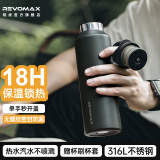 REVOMAX锐虎无螺纹保温杯大容量水杯男士男学生瑞虎户外车载冰块保冷杯子 【316L内胆】砂石绿 592ml