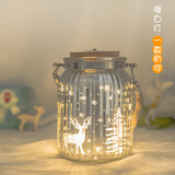 欧斯若 许愿瓶 LED发光星星瓶  DIY装小星星折纸空瓶子 玻璃瓶 夜光瓶 竖条暖白 一路有你