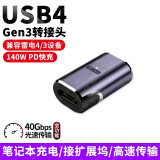 尚优琦USB4全功能Type-C磁吸转接头雷雳4雷电3适用联想华硕HP华为小米苹果笔记本电脑坞扩展PD充电转换器 单独磁吸母座【直头带灯版】 兼容雷电4/3｜PD100W｜5A快充