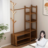 温鑫福衣帽架落地立式卧室家用多功能置物架衣服简易组装房间进门挂衣架 【对比】出口50长