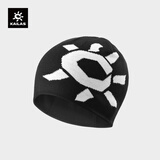 凯乐石保暖针织帽 KF2467504 亮白/玄青黑 均码