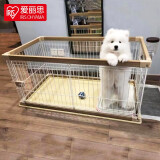 爱丽思（IRIS）狗围栏宠物笼子狗狗木质狗栅栏猫咪护栏大型犬泰迪用品 XL号茶色（加长加高款） 笼顶需加拍