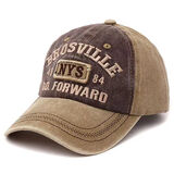 澳美乐活做旧水洗男士牛仔帽户外个性棒球帽男款鸭舌设计时尚运动帽 卡其【可调节】