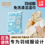 润本（RUNBEN）羽绒服清洁湿巾免洗去污清洗剂衣物清洁湿纸巾干洗去污渍专用10片