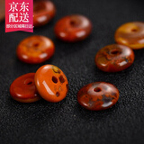 观玉 原矿战国红隔片隔珠散珠 金刚手串扣片星月菩提玛瑙配饰品 8*3mm(直径*厚度)