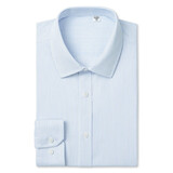 凡客诚品（VANCL）纯色商务正装男士免烫棉质休闲上衣白衬衣 长-白底蓝条 42