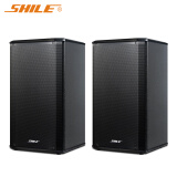 狮乐（SHILE）BX-108黑色版一对装壁挂音箱专业会议用 8英寸音箱店铺背景音乐酒店培训室教室用无源音箱