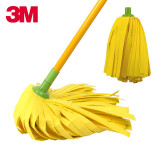 3M 思高一拖净棉线布条吸水无纺布拖把墩布家用一拖净老式传统拖把 吸水型拖把1杆+2头