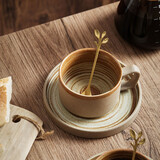 博为（BW）复古陶瓷咖啡杯家用下午茶茶具创意挂耳式拿铁杯碟礼盒套装 单个装