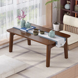 九夫人楠竹小炕桌炕几实木阳台飘窗桌子床上小茶几可折叠小桌子矮桌家用 花梨色折叠桌【长70*宽40*高31】