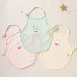 怀音 婴儿肚兜纯棉夏季薄款新生宝宝男女儿童春秋睡觉护肚子防着凉兜 【冰感网眼透气款】随机一条装 M码【4-10个月】 28*26cm