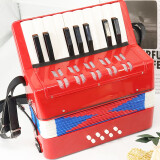 阿萨斯儿童17键手风琴乐器玩具音乐玩具早教音乐启蒙节日生日礼物红色