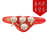 冀御 缎绸缎 颈椎艾灸盒随身灸脖子灸罐器具仪器艾草条温灸器 颈椎部四联温灸器 加厚不锈钢款