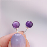 雅薇妮红玛瑙S925银耳钉草莓晶珍珠女紫水晶猫眼石石榴石耳饰养耳洞简约