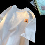 POUM简约短袖T恤男2024夏季男生宽松薄款衣服潮牌潮流体恤帅气百搭 MSL-C350白色 XL 【建议135-150斤】
