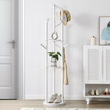 家逸创意旋转衣帽架落地衣架挂衣架卧室简约现代衣服架子白色RF-1409