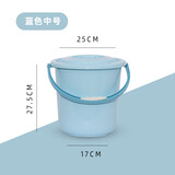 美宜水桶 带盖加厚大号桶塑料桶家用手提水桶学校宿舍学生居家提水桶 北欧蓝(10L)-9107