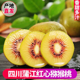 绿美鲜城四川蒲江红心猕猴桃奇异果弥甜当季时令水果孕妇新鲜生鲜整箱礼盒 24枚甄选装单果90-110g
