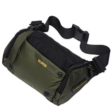 斯帕曼休闲男士腰包2025新款大容量帆布运动胸包男时尚牛津布轻便斜挎包 军绿