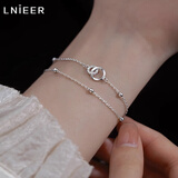 Lnieer莫比乌斯环S925银手链女生小众设计高级感手链精致双层女款女士 【S925银】莫比乌斯环手链