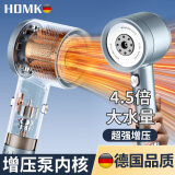 HOMK【德国】戴喷增压花洒喷头家用淋浴过滤除氯手持卫浴花洒喷淋头 戴喷二代【炫彩蓝】可过滤单花洒 四档增压丨享spa级淋浴体验