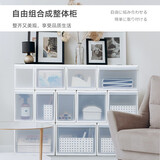 like-it收纳柜衣柜日本进口储物柜整理箱衣橱抽屉式归纳 白色UC03【34*46.5*21.5】单只