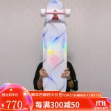 ZBOARDS 木毒长板女子初学者舞板代步全能板平花入门滑板长板专业级滑板 113cm 雅典娜 粉桥 白轮