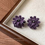 清晨的星星迷你水钻小抓夹女2026新款高端后脑勺半扎发夹子头饰小巧精致发饰 深紫2件