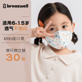 松研（Breazwell）kn95口罩3d立体防护防尘防雾霾PM2.5柳叶型口罩儿童尺寸独立包装熊博士【6-15岁】30只装