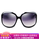 砾石 太阳镜女 大框复古女士墨镜蛤蟆眼镜 司机驾驶旅游佩戴 可定近视 黑色