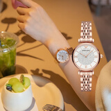 安普里奥·阿玛尼（Emporio Armani）满天星时尚女表钢带 生日礼物送女友老婆 明星同款AR11244 定制礼盒装