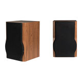 LDZS HIFI音箱6寸无源发烧人声2.0桌面胆机车机木质书架小型音响对箱专业葫芦款黑色款家庭音响 款式A