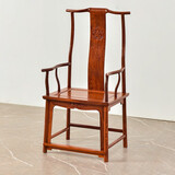 比藝 红木家具非洲花梨（学名：刺猬紫檀）新中式实木圈椅三件套明清古典仿古太师椅 官帽椅58*47*119cm