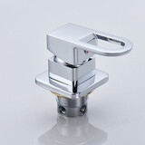 牧誉（MUYU）浴室柜水龙头四件套分体式面盆开关配件入墙抽拉冷热三件套洗脸盆 墙式 重体开关